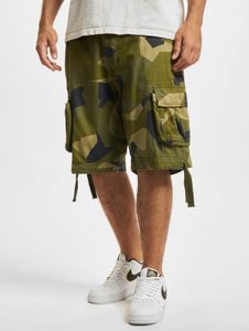 Comfortable Brandit men's shorts with drawstring, zipper, camouflage