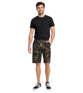 Casual Brandit men's shorts with pockets, cotton, camouflage