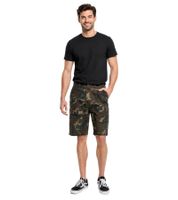 Casual Brandit men's shorts with pockets, cotton, camouflage