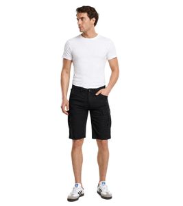 Casual Brandit men's shorts with zipper pockets, cotton, black