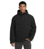 Practical Brandit Men's Windbreaker Jacket – Waterproof Hooded Jacket with Fleece Lining (Black, BD3001-00007-0060)