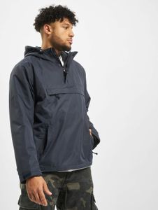 moderne Brandit Herren Jacke Kapuze Fleece Navy
