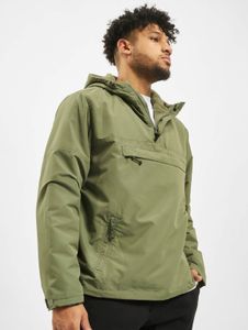Veste homme Brandit simple avec fermeture éclair et capuche, kaki