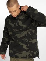 Coupe-vent élégant et déperlant pour homme Brandit avec doublure en polaire, capuche et cordon de serrage – 3001 Darkcamo