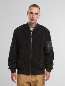 moderne Brandit Herren Jacke Reißverschluss Taschen Schwarz