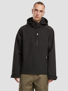 Veste homme Brandit décontractée, extensible, zippée, à capuche, noire