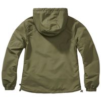 Coupe-vent léger pour femme Brandit avec capuche et fermeture Velcro – Kaki