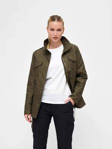 Casual Brandit women's jacket with zippers and pockets, khaki