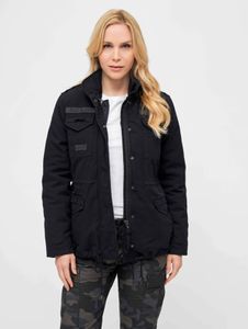 funktionale Brandit Damen Jacke Reißverschluss Taschen mit Baumwolle Schwarz