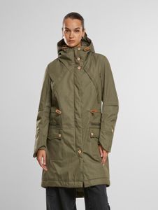 Stylish Brandit women's jacket with zipper and hood, khaki