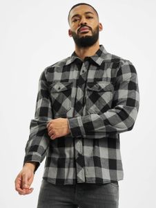 Polo da uomo Brandit versatile, in cotone, grigio/nero