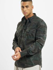 Polo homme Brandit moderne, coupe ajustée, poches, coton, motif camouflage