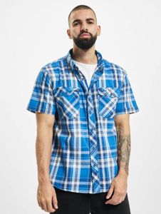 Polo homme Brandit polyvalent à poches, en coton bleu