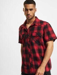 lässiges Brandit Herren Polo-Shirt Taschen mit Baumwolle Rot/Schwarz