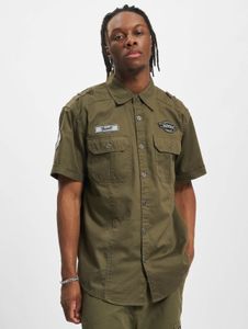 Comfortable Brandit men's polo shirt with pockets, cotton, khaki