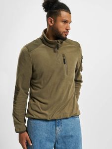 modernes Brandit Herren Sweatshirt Reißverschluss Fleece Khaki