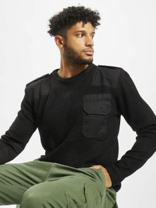 weiches Brandit Herren Sweatshirt Klettverschluss Schwarz