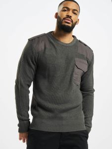 weiches Brandit Herren Sweatshirt Klettverschluss Grau