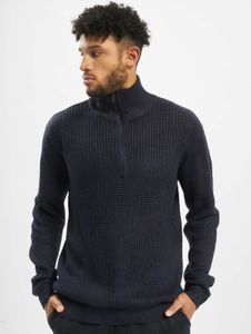 Sudadera informal para hombre Brandit con cremallera, color azul marino.