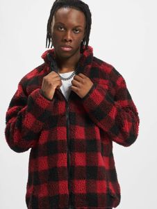 moderne Brandit Herren Jacke Reißverschluss Klettverschluss Rot/Schwarz