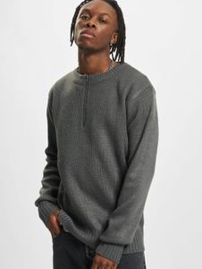 Comoda felpa da uomo Brandit, con zip, foderata, grigia.