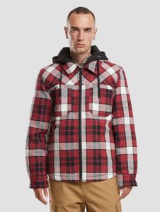 Veste homme Brandit décontractée avec fermeture éclair, en coton, rouge/noir/blanc