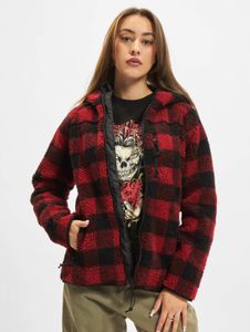 Casual Brandit women's jacket, red/black