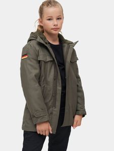 Stylish Brandit unisex jacket with zippers and pockets, khaki
