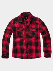 modernes Brandit Unisex Polo-Shirt mit Baumwolle Rot/Schwarz