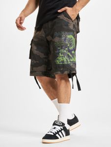 Summer Brandit men's shorts with zipper pockets, cotton, camouflage