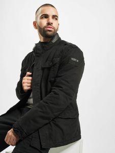 moderne Brandit Herren Jacke Reißverschluss Taschen mit Baumwolle Schwarz