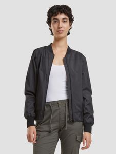 Chaqueta sencilla de mujer Brandit con cremallera, color negro.