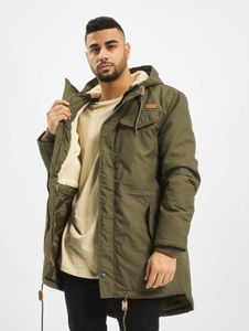 stylische Brandit Herren Jacke Reißverschluss Taschen Khaki