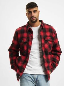Chaqueta funcional Brandit para hombre, de algodón, color rojo/negro.