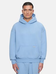 Modern drop-size men's hoodie with cotton, blue