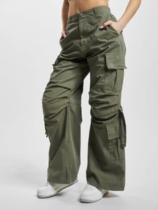 lässige Freddy Damen Jeans Reißverschluss Klettverschluss mit Baumwolle Grün