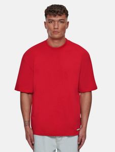 T-shirt homme Bazix Republiq, style sportif, en coton rouge
