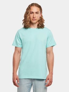 bequemes Build Your Brand Herren T-Shirt 180 g/m² mit Baumwolle Hell-Blau