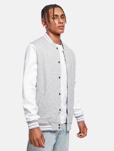 Veste homme Casual Build Your Brand, fermeture éclair, poches, coton 300 g/m², grise
