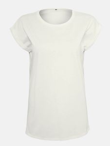 sportliches Build Your Brand Damen T-Shirt 140 g/m² mit Baumwolle Weiß