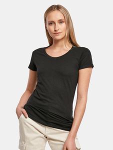 lässiges Build Your Brand Damen T-Shirt 150 g/m² mit Baumwolle Schwarz