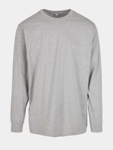 bequemes Build Your Brand Herren Sweatshirt Rippbündchen 200 g/m² mit Baumwolle Grau