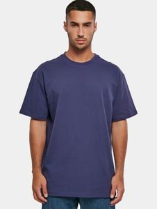 Camiseta deportiva para hombre Build Your Brand, corte oversize, 240 g/m², algodón, azul.