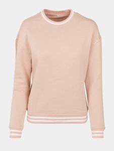 weiches Build Your Brand Damen Sweatshirt Rippbündchen 300 g/m² mit Baumwolle Beige