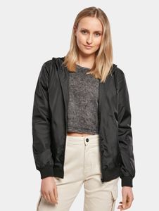 Modern Build Your Brand women's jacket with drawstring and pockets, 75 g/m², black