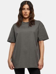 Camiseta deportiva para mujer Build Your Brand, corte oversize, 220 g/m², algodón, gris.