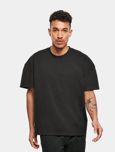Cómoda camiseta de hombre Build Your Brand, corte oversize, 300 g/m², algodón, color negro.