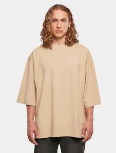 T-shirt homme moderne « Build Your Brand », coupe oversize, 220 g/m², coton beige