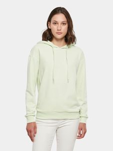 bequemer Build Your Brand Damen Hoodie Kordelzug Rippstrick 300 g/m² mit Baumwolle Pastell-Grün