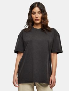 lässiges Build Your Brand Damen T-Shirt Oversize 220 g/m² mit Baumwolle Schwarz
